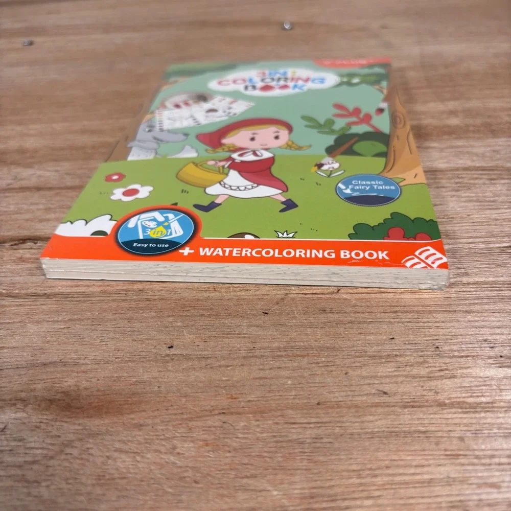 Y-PLUS 3-in-1 Watercolor Coloring Book Classic Fairy Tales Kids Activity